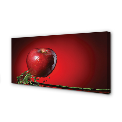 Obraz drukowany na płótnie Jabłko Zanurzone w Wodzie