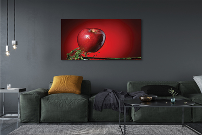 Obraz drukowany na płótnie Jabłko Zanurzone w Wodzie