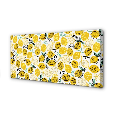 Obraz na płótnie Świeże Żółte Cytryny