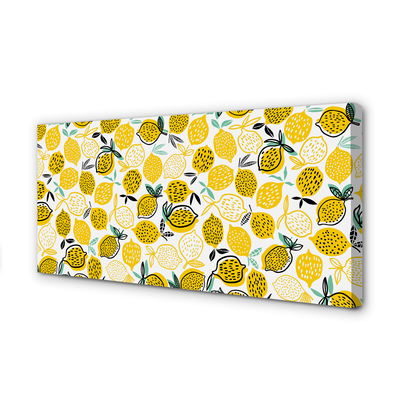 Obraz na płótnie Świeże Żółte Cytryny