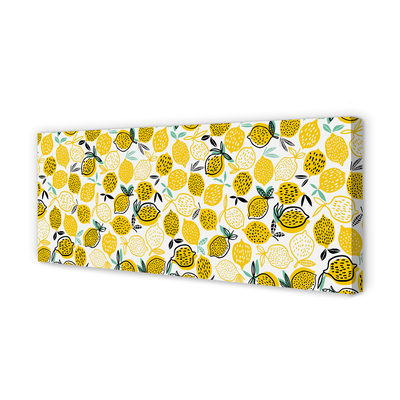 Obraz na płótnie Świeże Żółte Cytryny