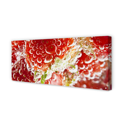 Obraz na płótnie Truskawki w Kroplach Rosy