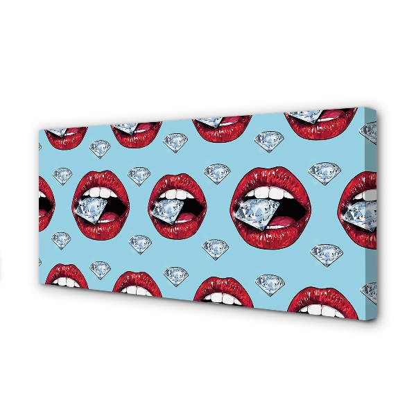 Obraz drukowany na płótnie Diamentowy Blask Ust