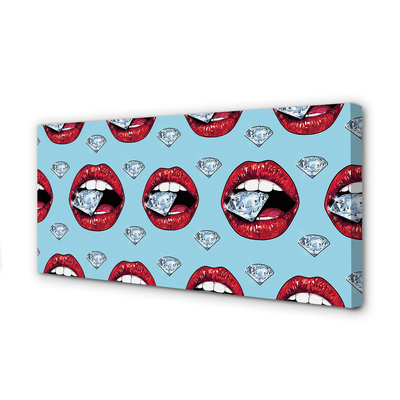 Obraz drukowany na płótnie Diamentowy Blask Ust