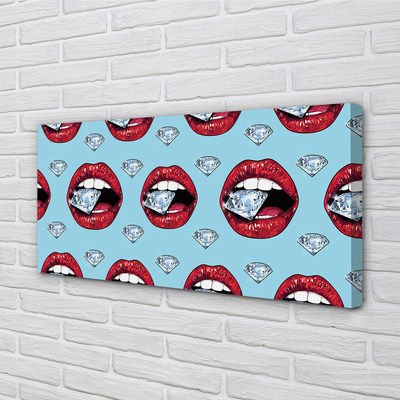 Obraz drukowany na płótnie Diamentowy Blask Ust