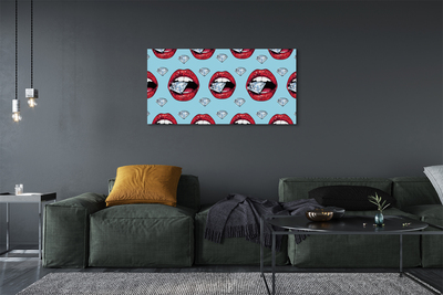 Obraz drukowany na płótnie Diamentowy Blask Ust