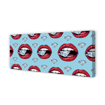 Obraz drukowany na płótnie Diamentowy Blask Ust