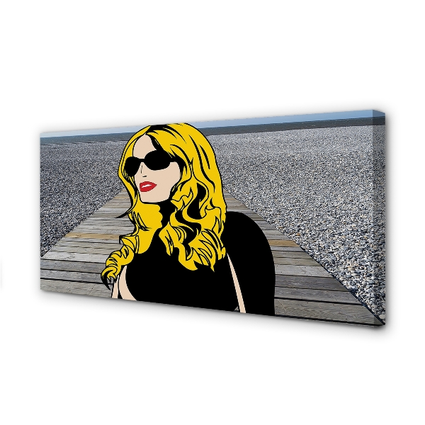 Fotoobraz na płótnie Kobieta w Czarnych Okularach