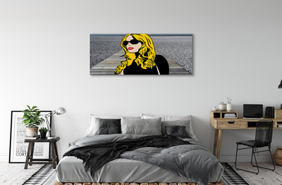 Fotoobraz na płótnie Kobieta w Czarnych Okularach