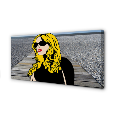 Fotoobraz na płótnie Kobieta w Czarnych Okularach