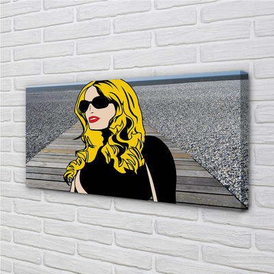 Fotoobraz na płótnie Kobieta w Czarnych Okularach