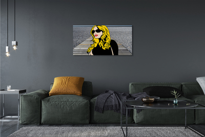 Fotoobraz na płótnie Kobieta w Czarnych Okularach