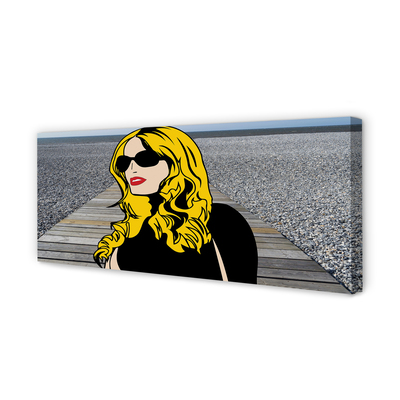 Fotoobraz na płótnie Kobieta w Czarnych Okularach