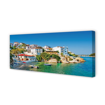 Zdjęcie na płótnie Tradycyjna Grecka Architektura nad Wodą
