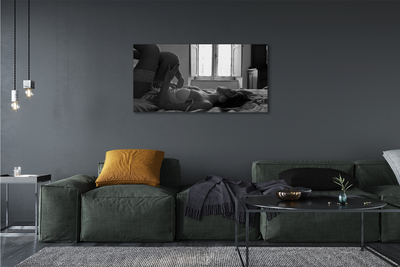 Fotoobraz na płótnie Kobieta przy Oknie