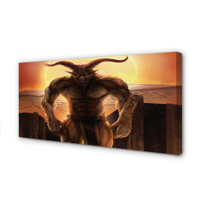 Zdjęcie na płótnie Postać o Zachodzie Słońca