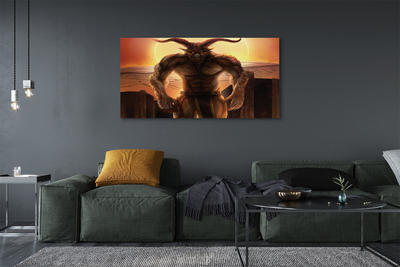 Zdjęcie na płótnie Postać o Zachodzie Słońca