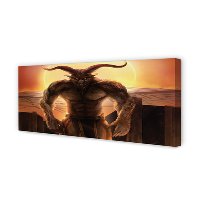 Zdjęcie na płótnie Postać o Zachodzie Słońca