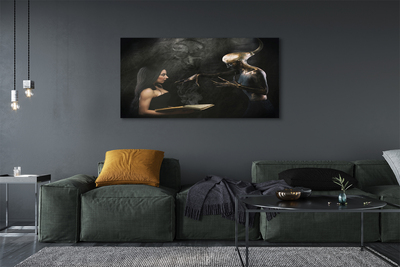 Obraz drukowany na płótnie Kobieta jako Mroczna Postać