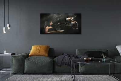 Obraz drukowany na płótnie Kobieta jako Mroczna Postać