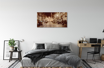 Duży obraz na płótnie Nocny Spacer po Gdańsku