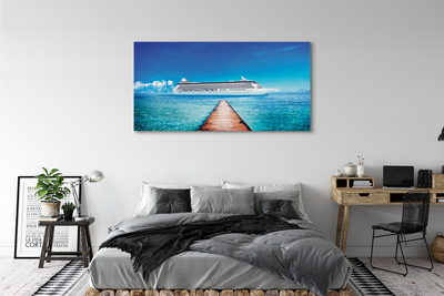 Obraz na płótnie Statek morze niebo lato