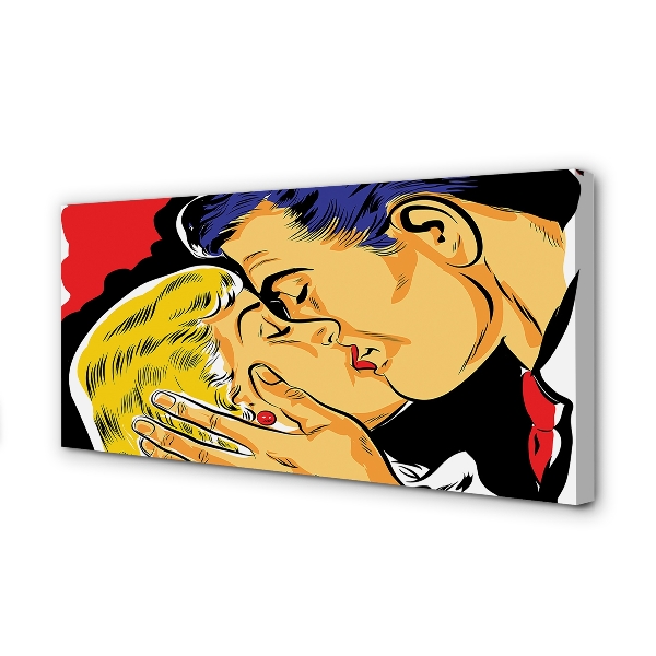 Obraz na płótnie Romantyczny Pocałunek Pary
