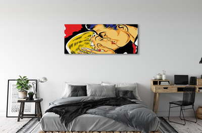 Obraz na płótnie Romantyczny Pocałunek Pary