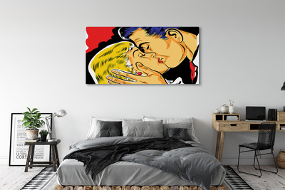 Obraz na płótnie Romantyczny Pocałunek Pary