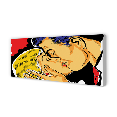 Obraz na płótnie Romantyczny Pocałunek Pary