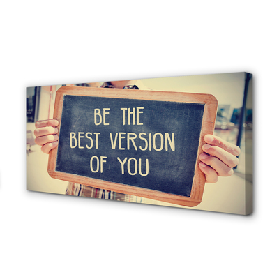 Obraz na płótnie Drewniana Tabliczka z Napisem