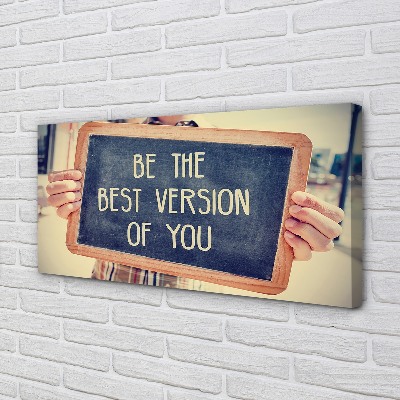 Obraz na płótnie Drewniana Tabliczka z Napisem