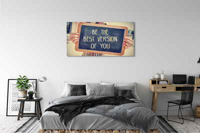 Obraz na płótnie Drewniana Tabliczka z Napisem