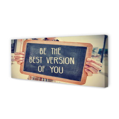 Obraz na płótnie Drewniana Tabliczka z Napisem