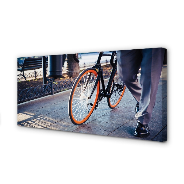 Obraz drukowany na płótnie Miejska Przejażdżka Rowerem