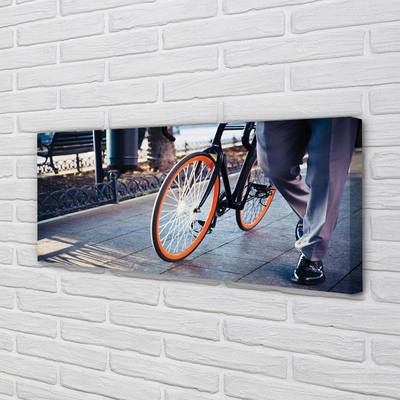 Obraz drukowany na płótnie Miejska Przejażdżka Rowerem
