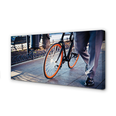 Obraz drukowany na płótnie Miejska Przejażdżka Rowerem