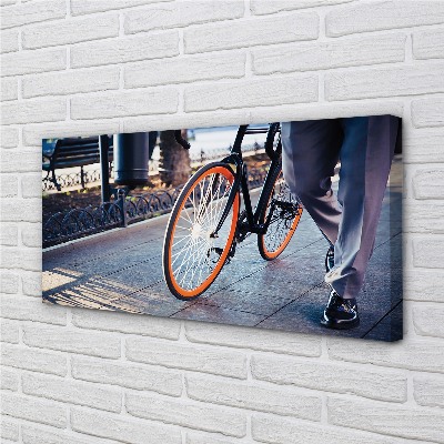 Obraz drukowany na płótnie Miejska Przejażdżka Rowerem