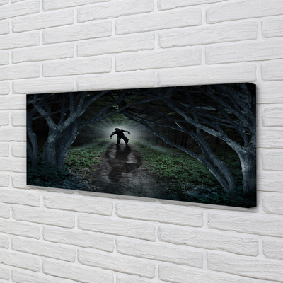 Zdjęcie na płótnie Ciemny Las i Postać