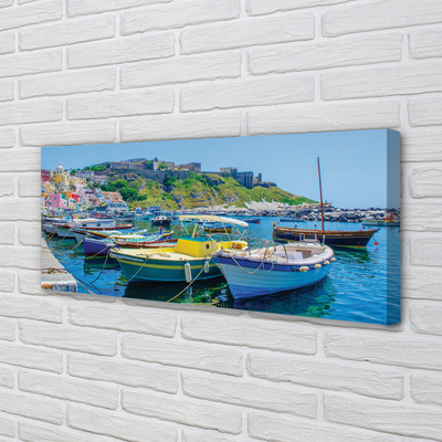 Fotoobraz na płótnie Statki w Zatoce pod Górami