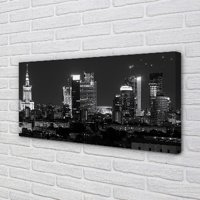 Obraz drukowany na płótnie Światła Warszawskiej Metropolii