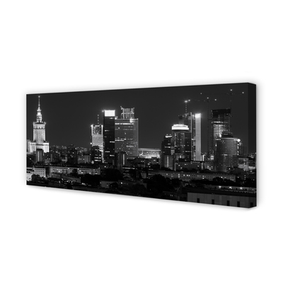 Obraz drukowany na płótnie Światła Warszawskiej Metropolii