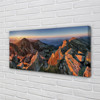 Fotoobraz na płótnie Góry o Zachodzie Słońca
