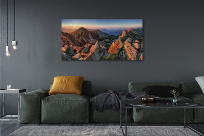 Fotoobraz na płótnie Góry o Zachodzie Słońca