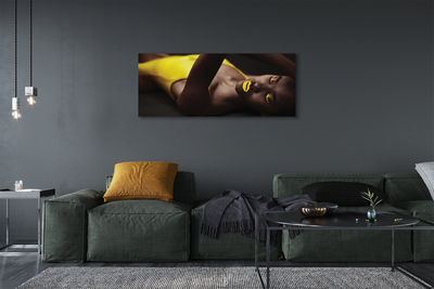 Duży obraz na płótnie Kobieta z Żółtymi Ustami