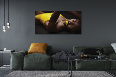 Duży obraz na płótnie Kobieta z Żółtymi Ustami