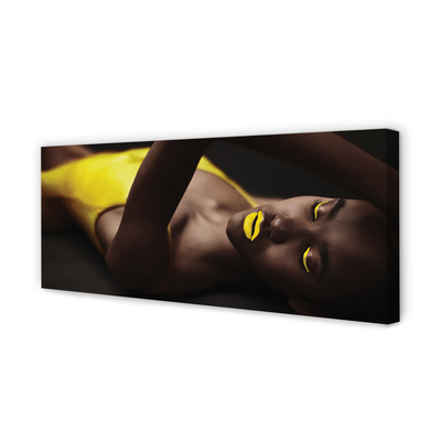 Duży obraz na płótnie Kobieta z Żółtymi Ustami