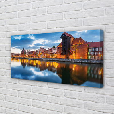 Obraz na płótnie Gdańsk Rzeka budynki
