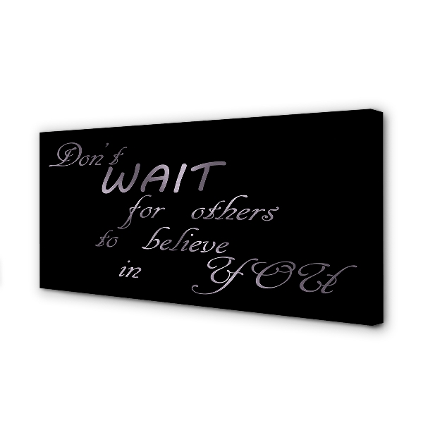 Obraz na płótnie Nowoczesny Napis Metaliczny