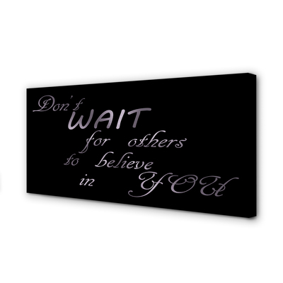 Obraz na płótnie Nowoczesny Napis Metaliczny